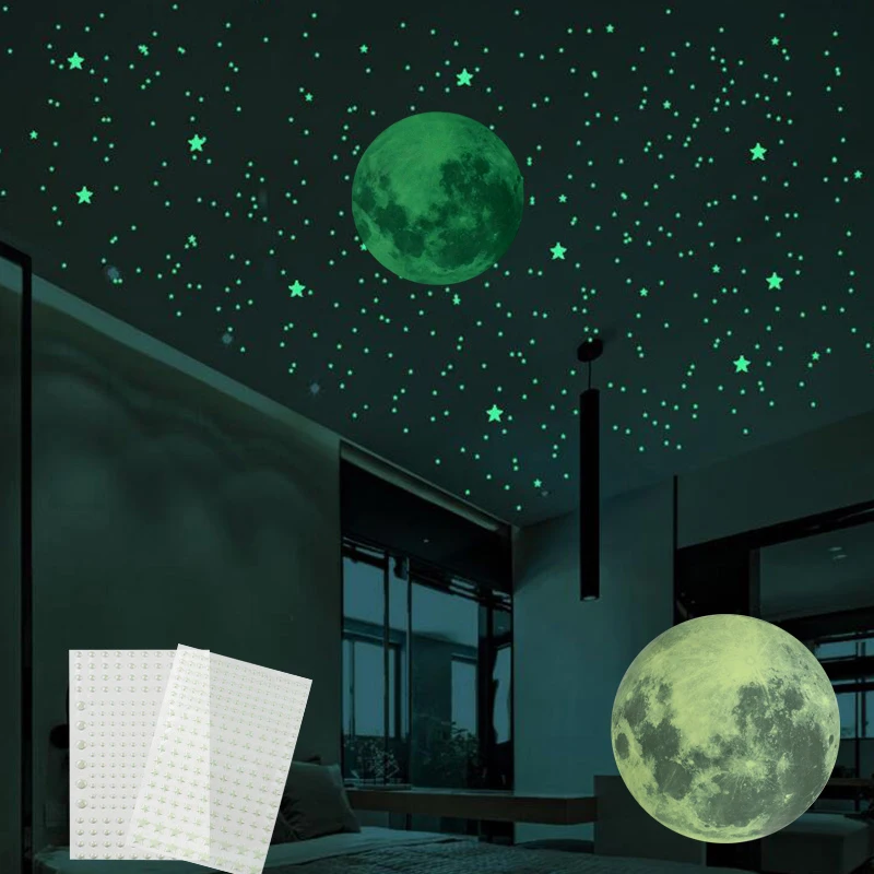 1 шт. 3D световой пузырь Зимние детские носки со звездами в крапинку Луна стены