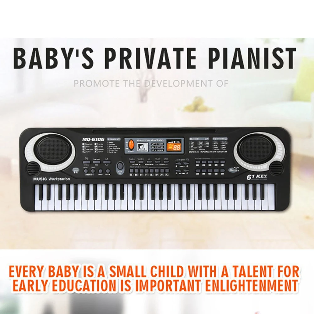 Электронная музыкальная клавиатура KB007 многофункциональная электронная с