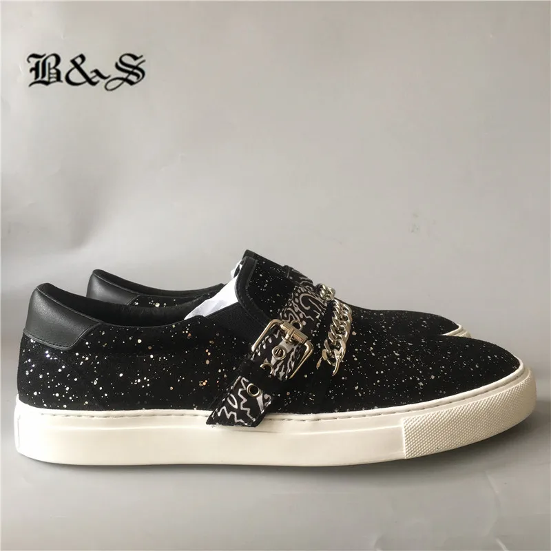 Черные и уличные персонализированные благородные кожаные лоферы с цепочкой для