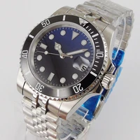 40mm black blue sterile dial sapphire glass jubileeoyster bracelet luminous date nh35 miyota 8215 automatic movement mens watch