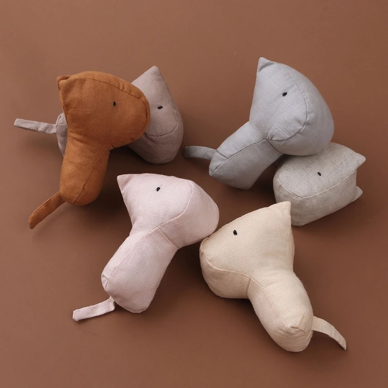 

B36E Baby Bed Doll Plush Decoration with Bell Inside Interactive Toy Infant Gift