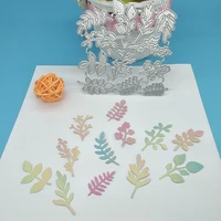 12 kinds of leaves flowers and plants metal cutting mold scrapbook album decoration diy handmade art