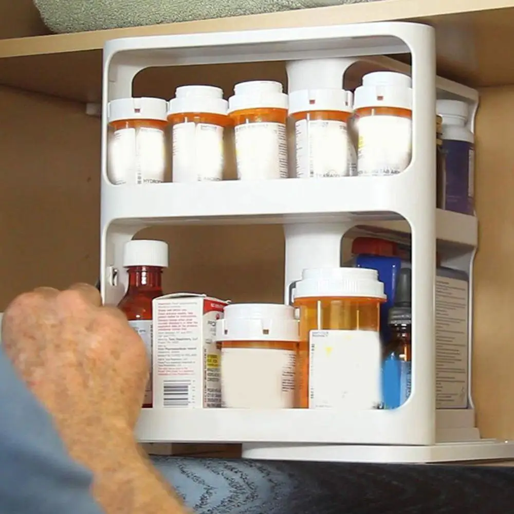 Многофункциональная вращающаяся полка для хранения специй органайзер на кухне |