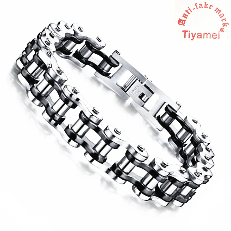 Мужской браслет из нержавеющей стали для велосипеда индивидуальный черный и