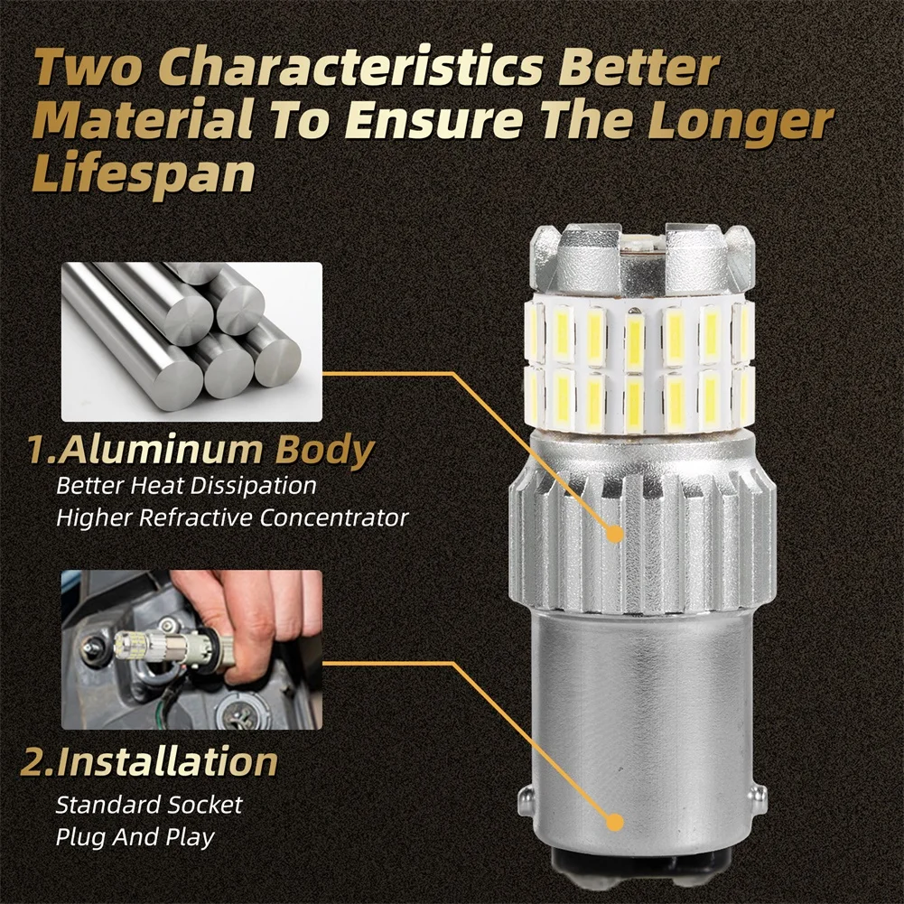 

2pcs Drviaion 1157 BAY15D-36SMD LED Bulbs P21/5W LED Reversing Lamp Canbus LED Light Bulbs Replacement Fast delivery Dropshippin