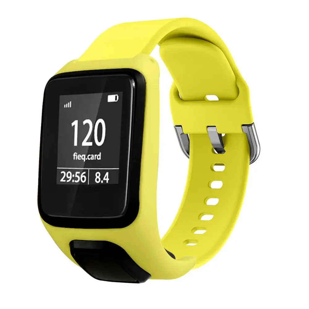 Replacement Wrist Strap Watch Band For TOMTOM Runner 3& for Adventurer Unisex fashion sport fitness wide strap orange | Наручные часы