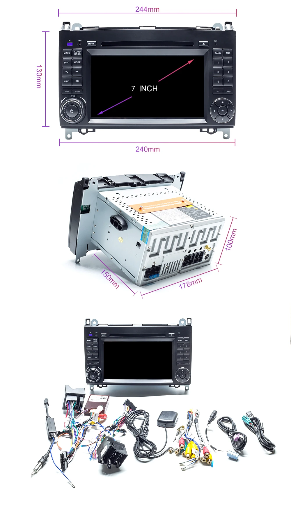 DSP 2 din автомобильный DVD Радио для Mercedes Benz B200 A B класс спринтер W906 W169 W245 Viano Vito W639 b170 Multimeida gps навигация