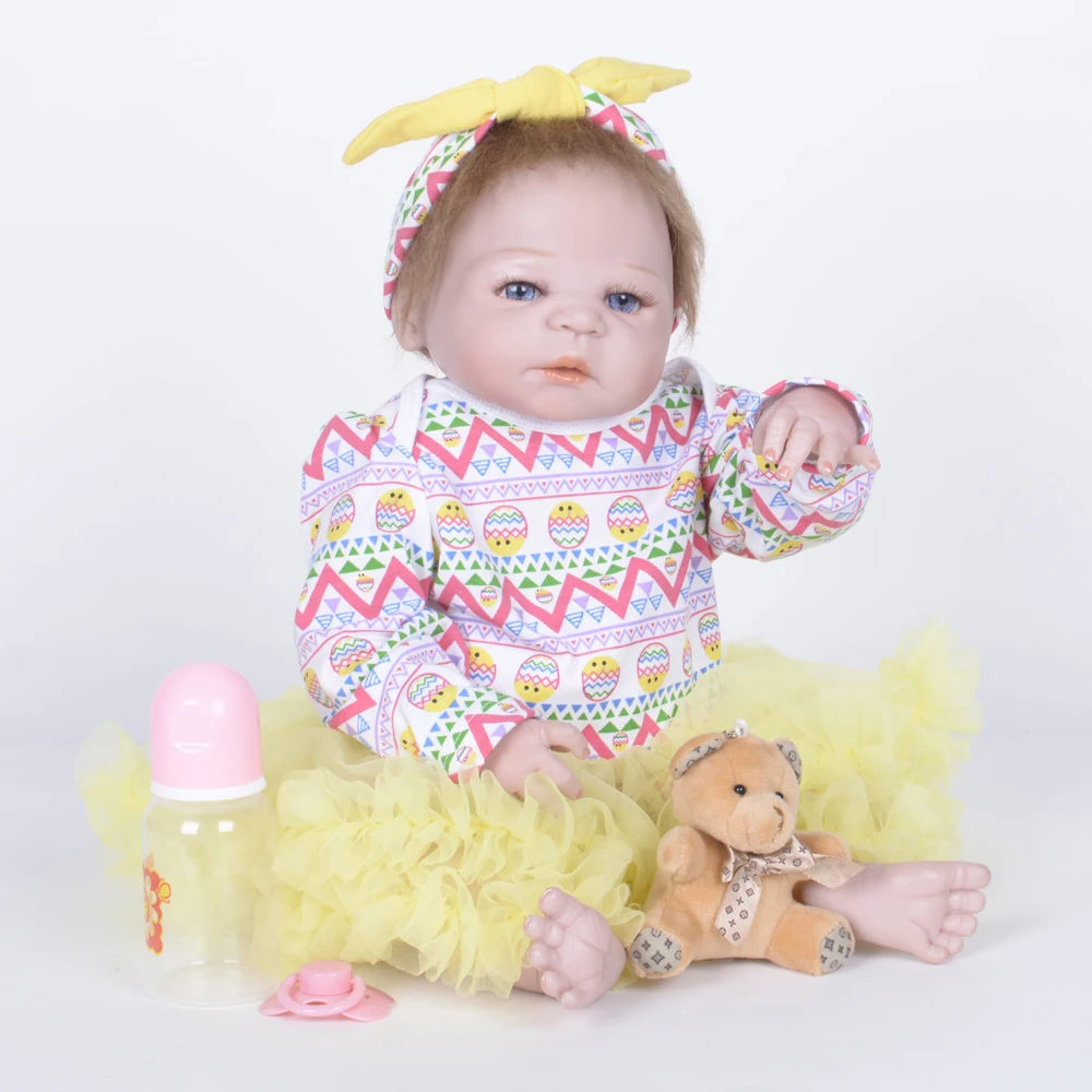 22 дюйма реалистичные куклы Bebe Reborn прекрасные новые силиконовые игрушки ручной