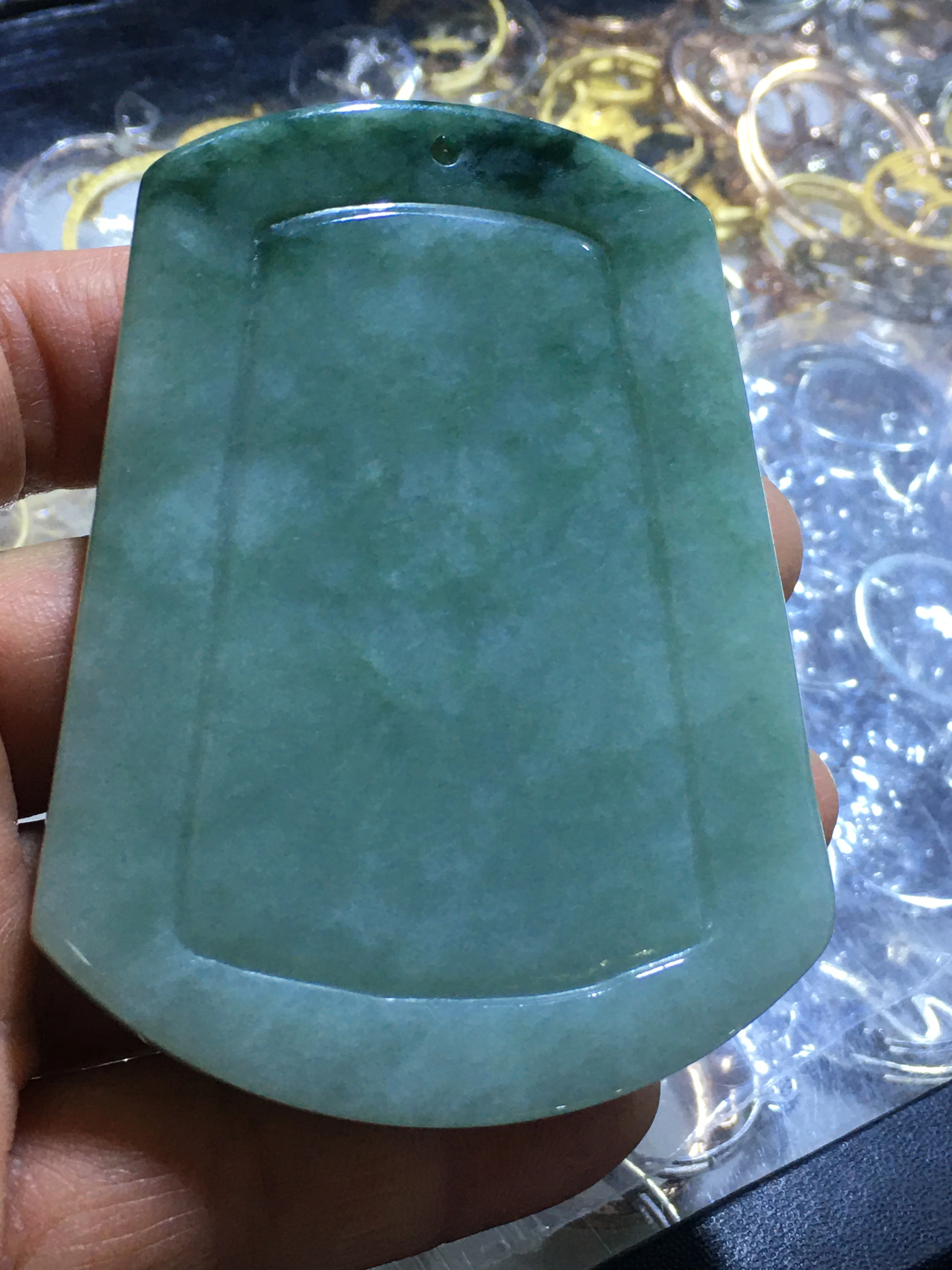 

Natural 7A Myanmar jade hollow Handcarved talisman of guan yin jade emperor green jade pendant jade necklace pendants jewelry
