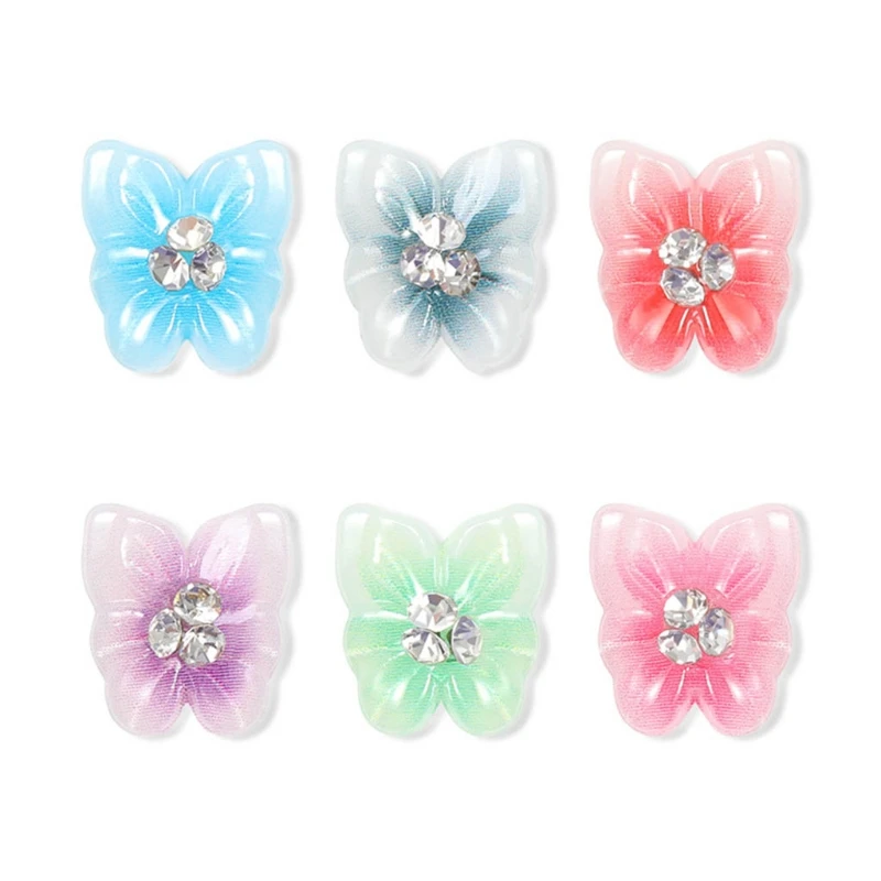 

Butterfly Nail Charm Nail Studs For Nail Art Crystal Nail Gems for Acrylic Nail Women Girls Nail Decoration Manicure акригель