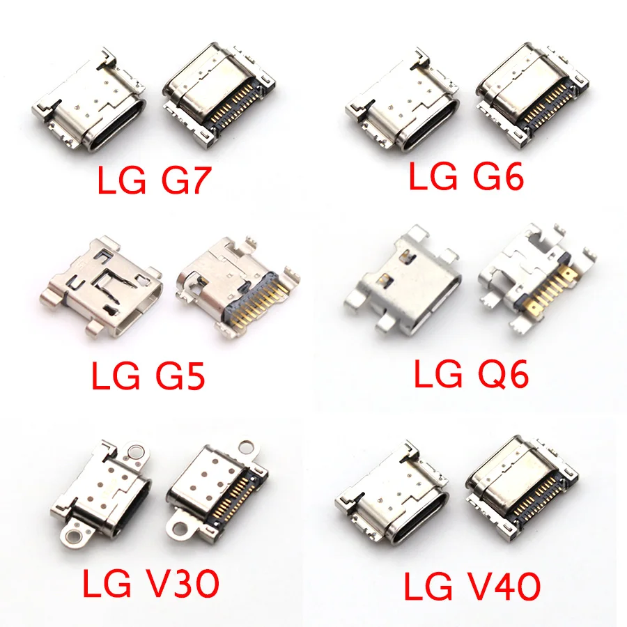 2 шт. для LG G7 G6 G5 Q6 V30 V40 Micro Mini USB Зарядное устройство Док-станция разъем Type C |