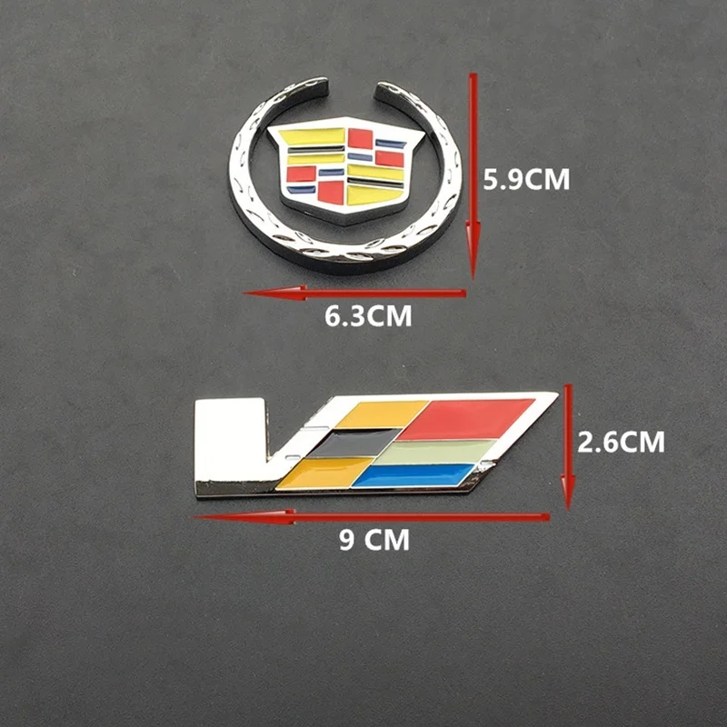 Автомобильная металлическая 3D наклейка для Cadillac Logo Escalade CTS ATS SRX XTS XT5 STS CT5 CT6 BLS XLR