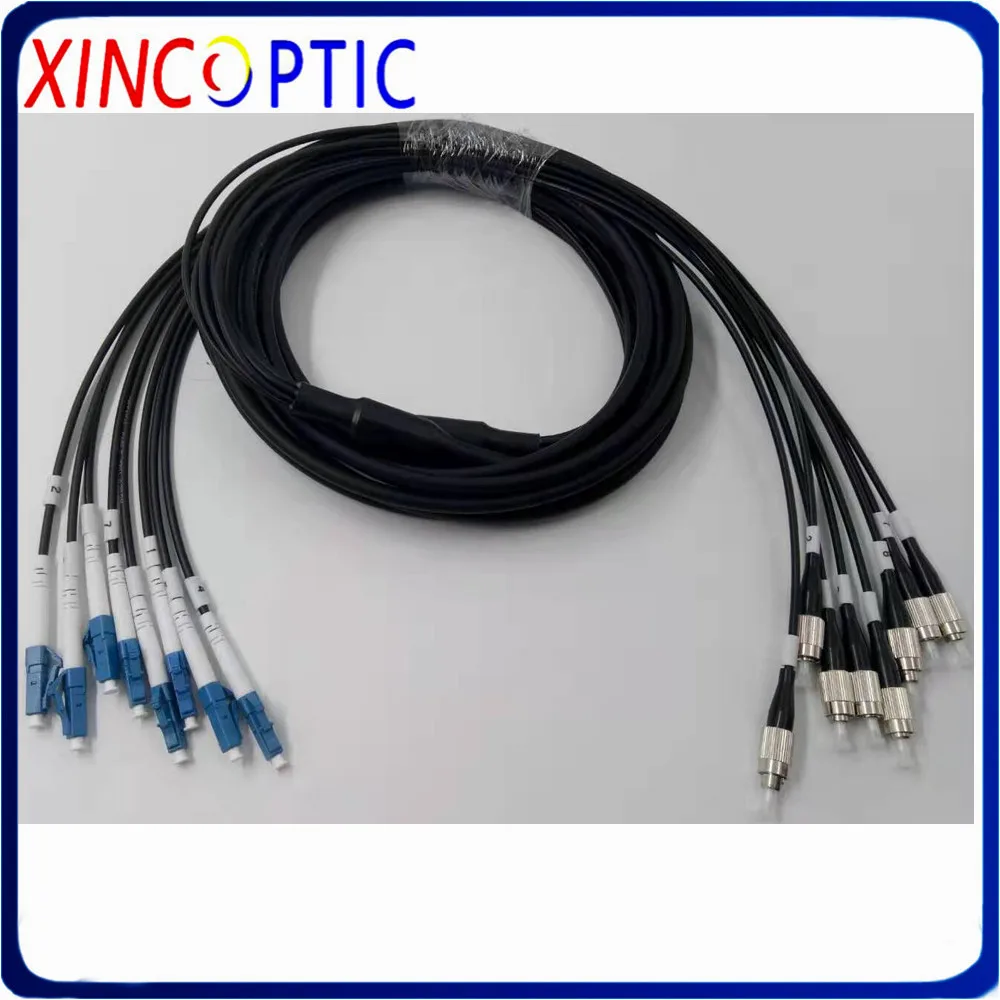 8core 50M Multimode Armored Patch Cord 8 core MM 50/125 OM1 OM2 LSZH SC LC FC fiber Optical Fiber Jumper Cable |