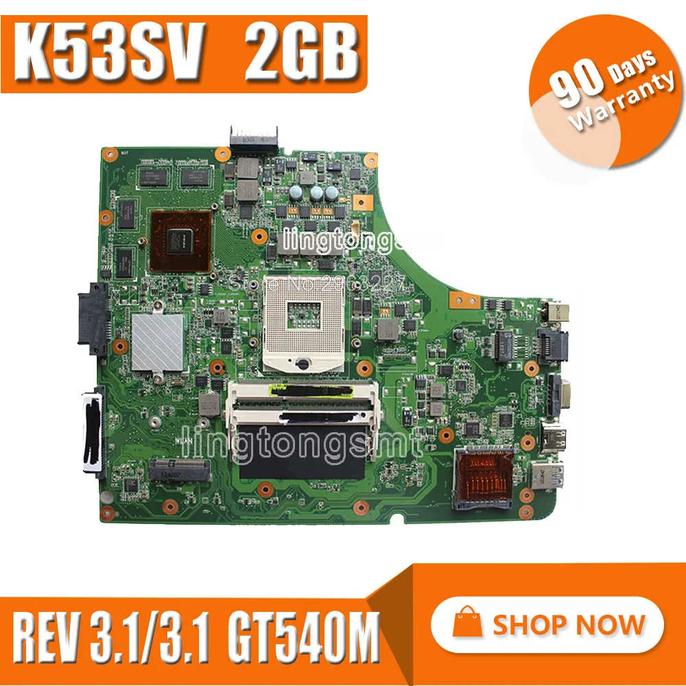 K53SV материнская плата 3,0/3,1 для ASUS K53SV P53S K53SC K53SJ K53S X53S K53SM Материнская плата ноутбука GT540M/2 Гб видеокарта