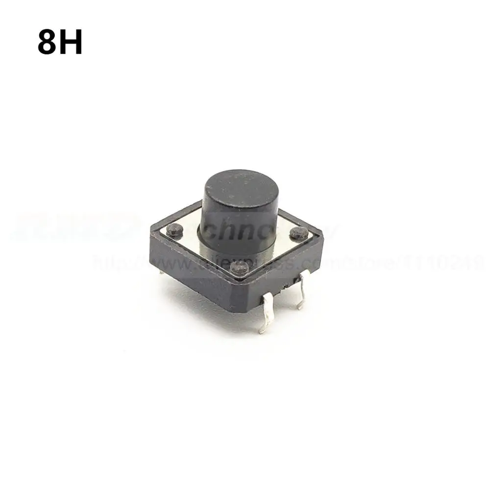 Тактильный кнопочный переключатель 50 шт./лот Мгновенный Такт 12x12x H = 4 3 5 6 7 8 10 12 16 мм