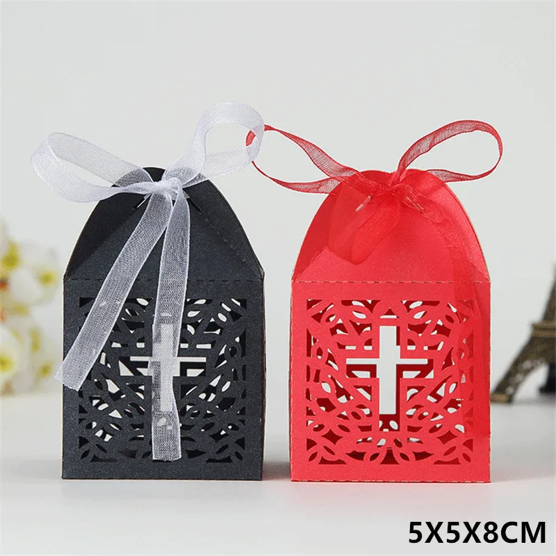 50 шт. коробки для конфет Подарочная коробка ангела детского душа крещения дня