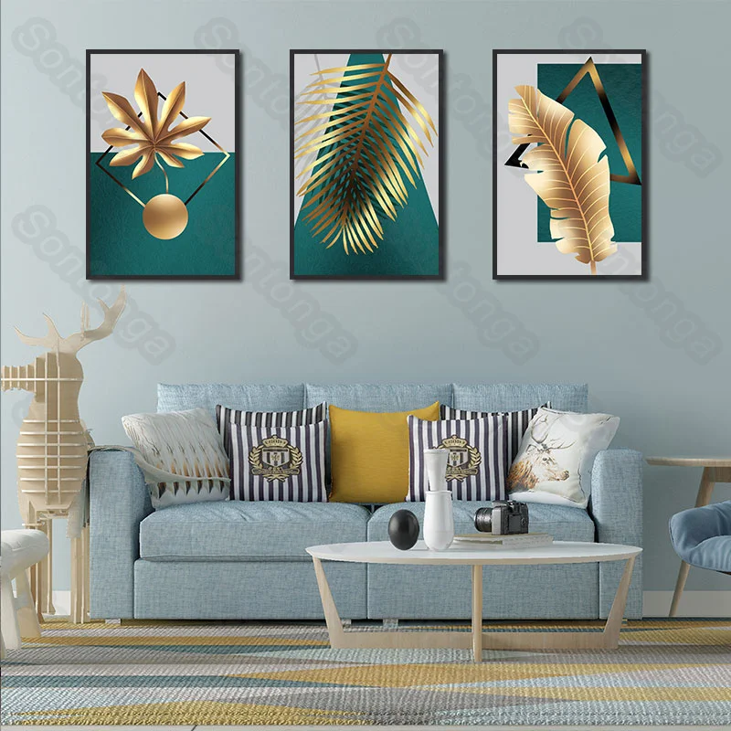 

Leaf Plant Hanging Painting Creative Modern Living Room Decoration Painting Modern Home Decoration Canvas Painting Nordic Art