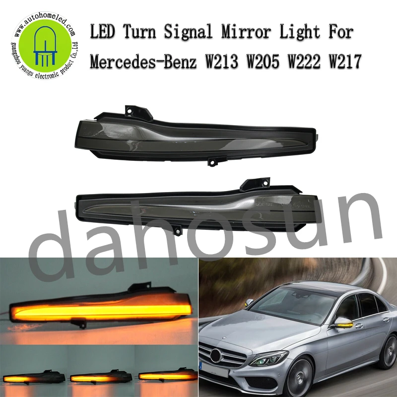

2X Turn Signal Blinker Side View Wing Rearview Mirror Indicator Light Lamp For Benz C Class W205 E Class W213 S Class W222 GMC