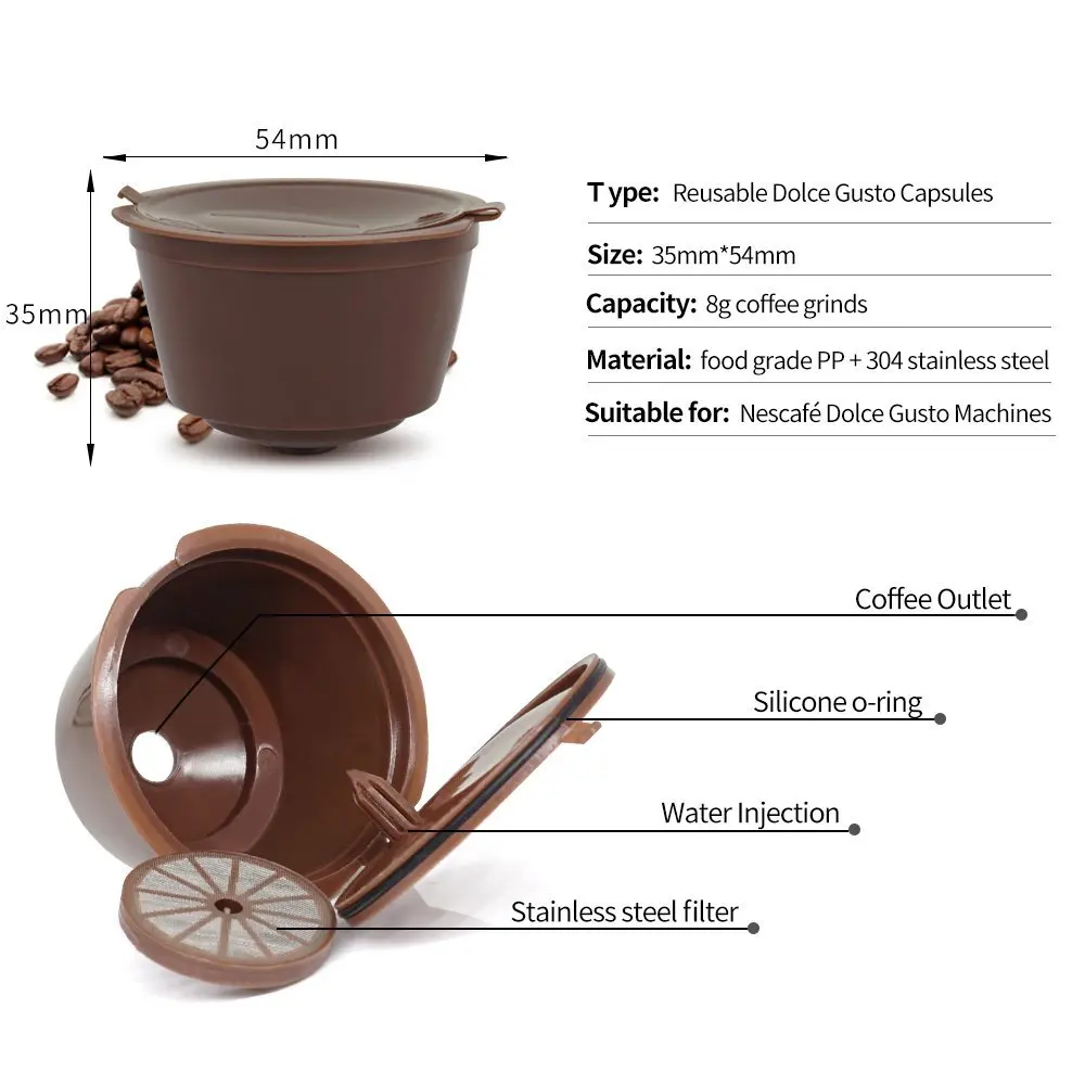 3 шт./упак. многоразового многоразовые капсулы combinacapsule Кофе капсула с ложка