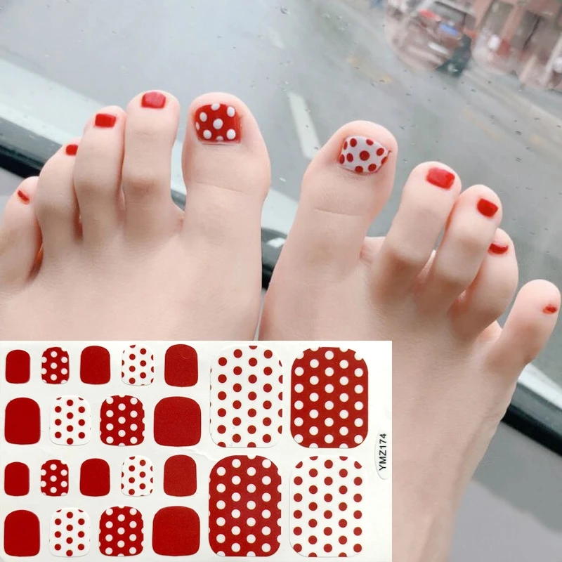 

Self Adhesive Toenail Wraps Glitter Toe Nails Manicure Decals Toenail Wraps Stickers DIY Nail Chic Color Decoration Nail Art