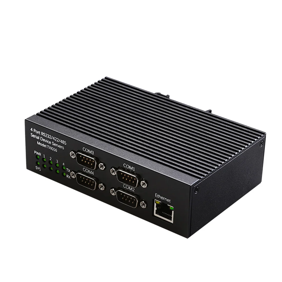 DIEWU TXI016 промышленный 4-портовый RS232/485/422 сервер последовательных устройств в Ethernet