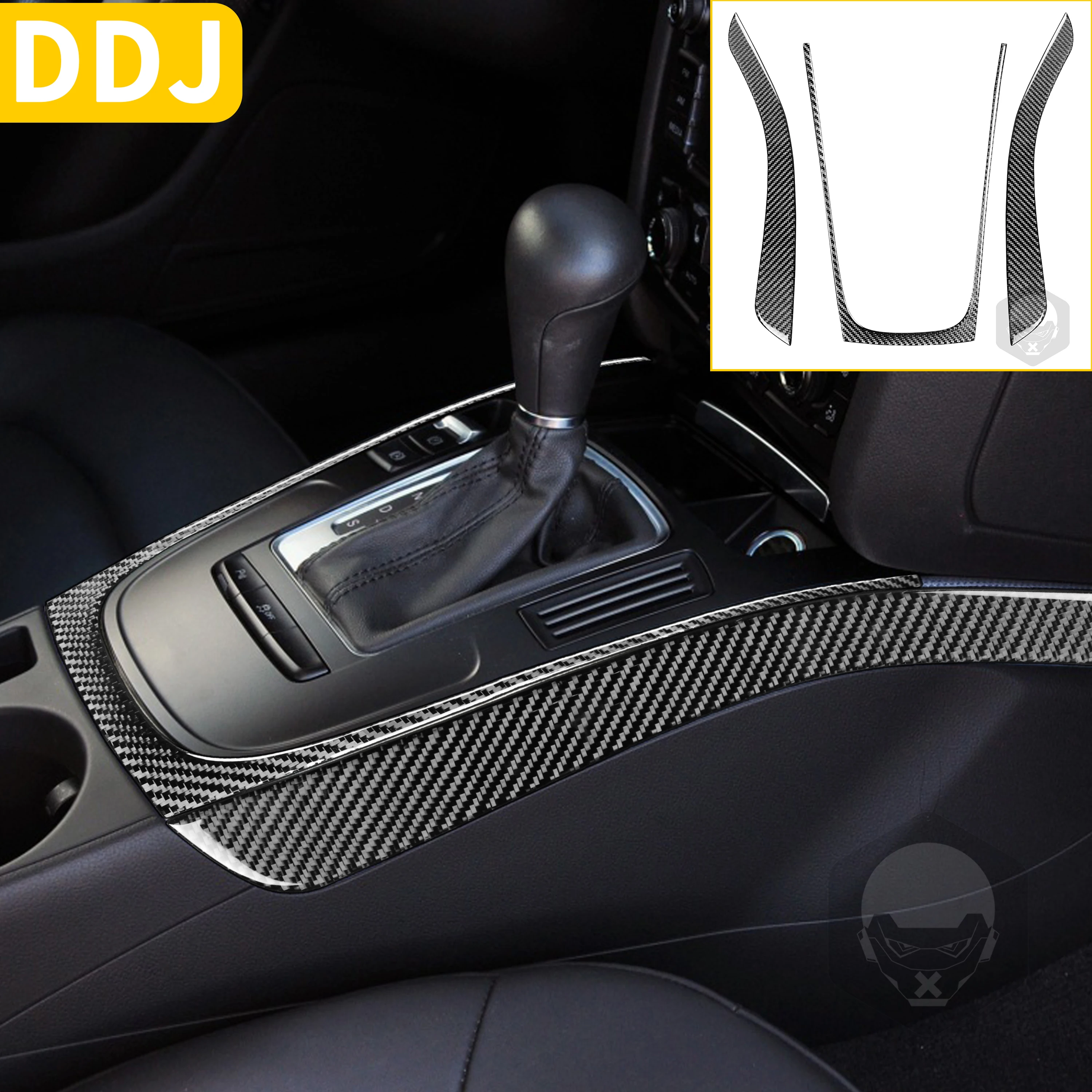 

Carbon Fiber Interior Stickers Gear Box Panel Frame Side Trim Strip Cover For Audi A5 B8 A4 Hard Top 2008-15 Car Accessories