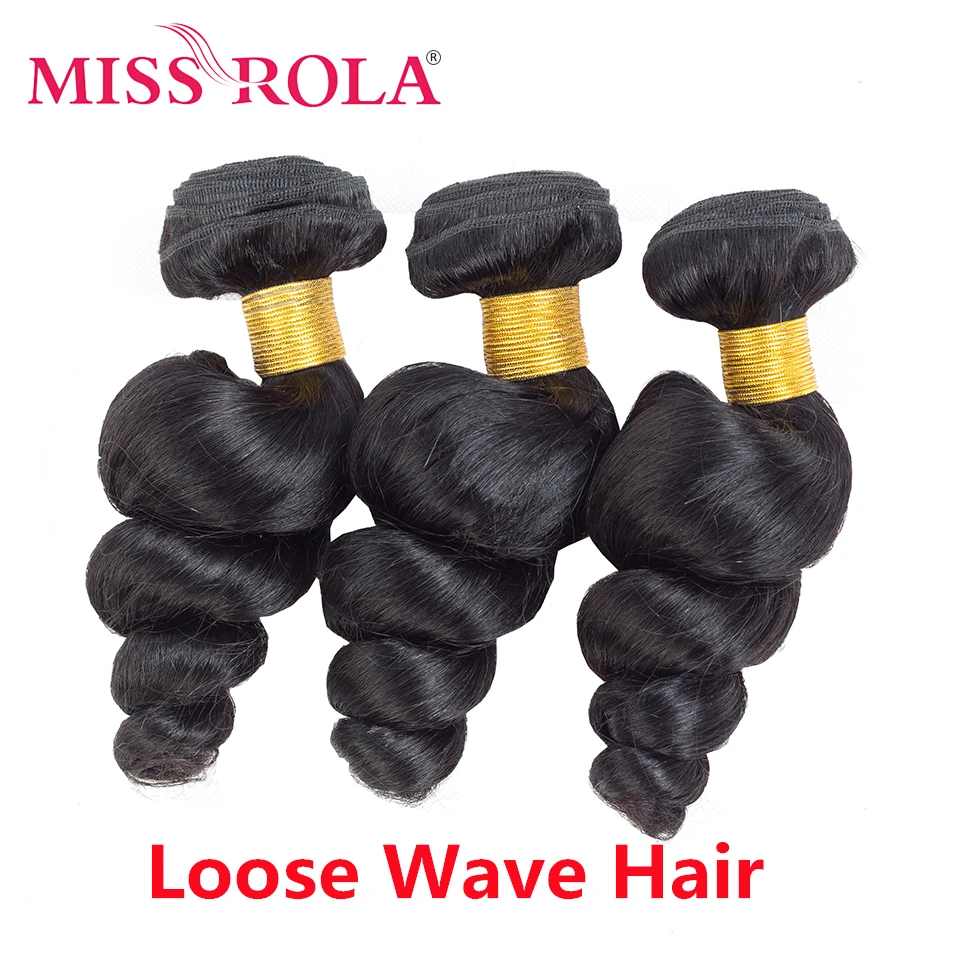 

Волосы Miss Rola, бразильские свободные волнистые волосы, волнистпряди, 100% человеческие волосы, естественный цвет, 1/2/3/4 свободные волнистые пуч...
