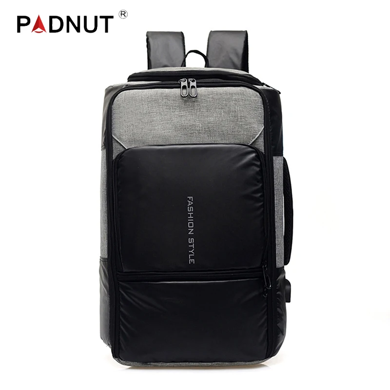 Мужской рюкзак для ноутбука 17 дюймов вместительный водонепроницаемый дорожный с