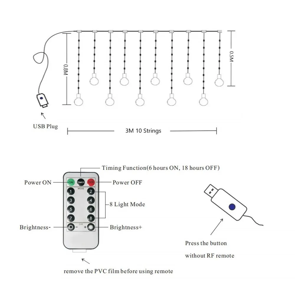 СВЕТОДИОДНАЯ Гирлянда занавеска на окно с медным проводом|Праздничное