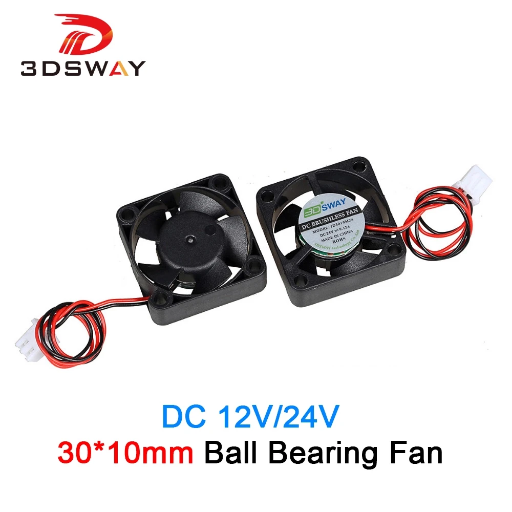3DSWAY 3D принтеры Запчасти AC/DC 12V/24V двойной шариковый подшипник вентилятора
