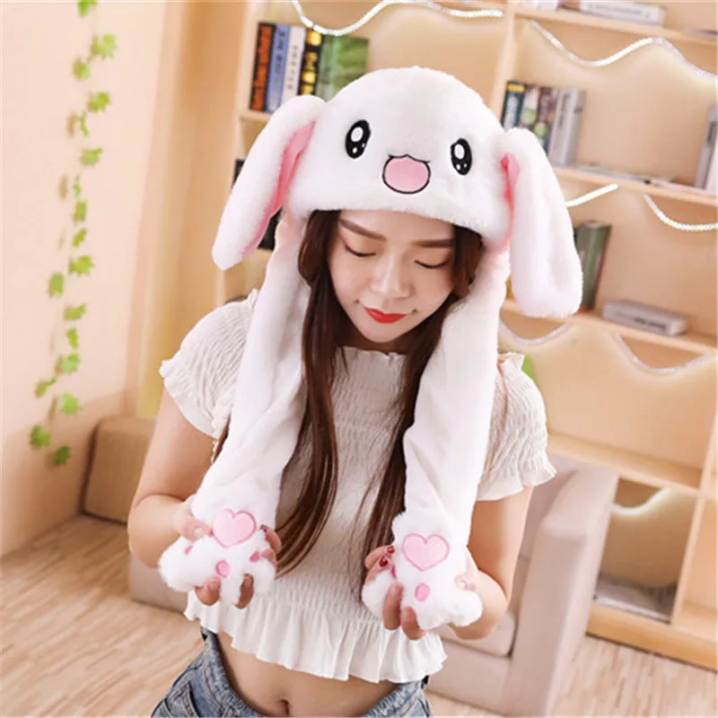 Милая плюшевая шапка с единорогом Кроликом слоном собакой ушками стремянными