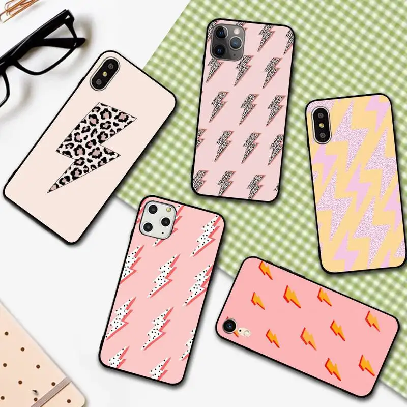 

YNDFCNB Fashion Cute Lightning Phone Case for iPhone 11 12 13 mini pro XS MAX 8 7 6 6S Plus X 5S SE 2020 XR cover