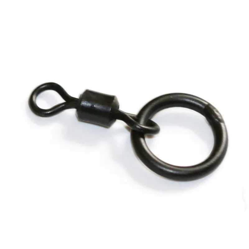 

20pcs Carp Fishing Accessroeis Swivel With Ring Fishing Hair Rig Change Quick Swivel For Carp Fishing Terminal Pesca Tackle