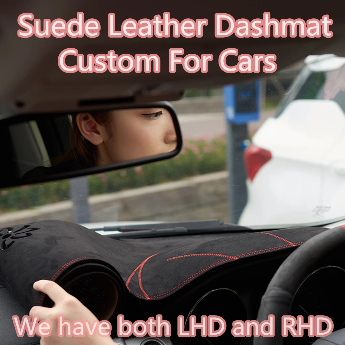 

Accessories Suede Leather Dashmat Dashboard Cover Pad Dash Mat Carpet Car-styling for Toyota Hiace G5 H200 2005 2006 2009 - 2018