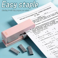 mg 246 12 stapler morandi color power saving stapler student mini portable binding tool office school supply teacher gift