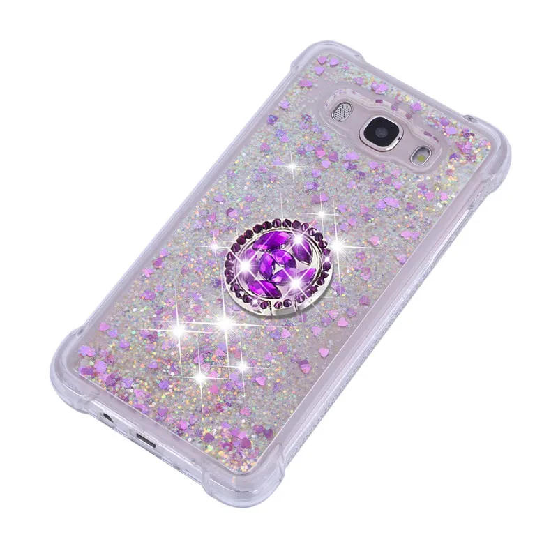Алмазные чехлы с кольцом на палец для Samsung Galaxy A3 A5 J3 J5 J7 2016 J310 J510 J710 A310 блестящий