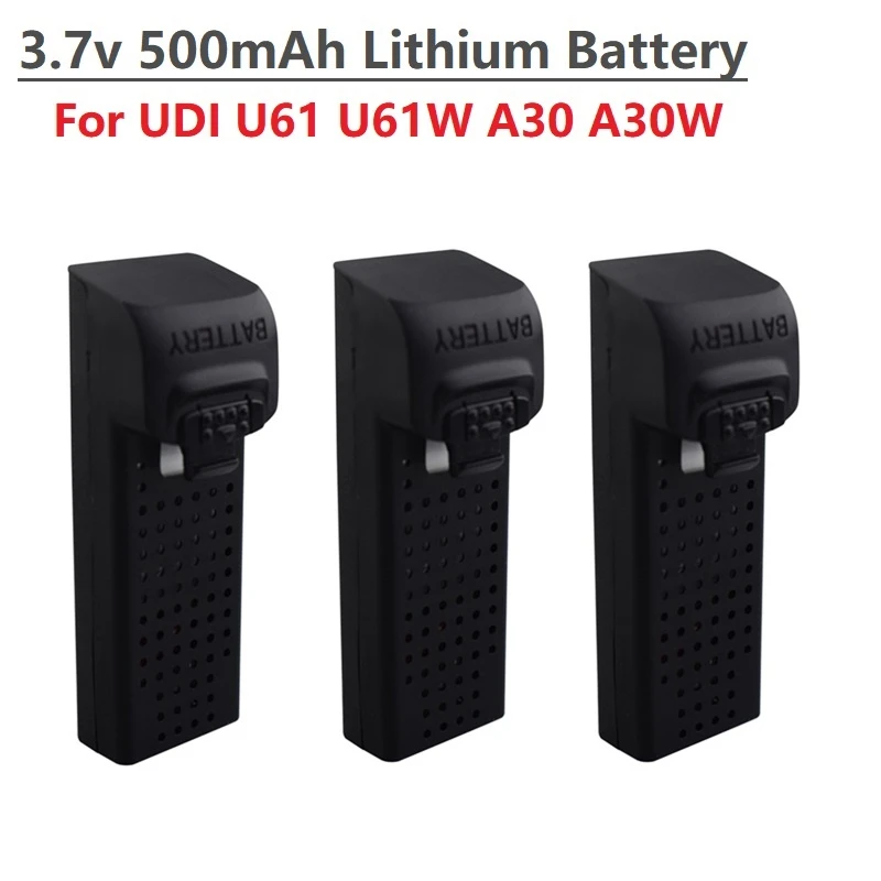 5 шт. для UDI U61 U61W A30 A30W батарея радиоуправляемого дрона 3 7 в 500 мАч Lipo квадрокоптера