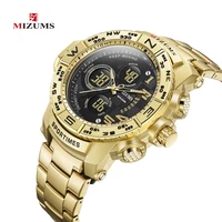 relogio masculino 2020 gold watch men luxury brand golden military male watch waterproof full steel sports digital wristwatch