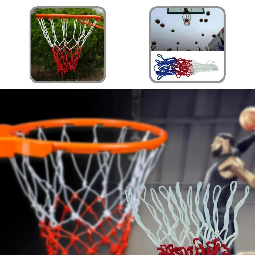 

12 Loop 2Pcs Durable High Strength 12 Loop Basketball Goal Net Easy to Install Basketball Hoop Net 12 Buckles for Indoor