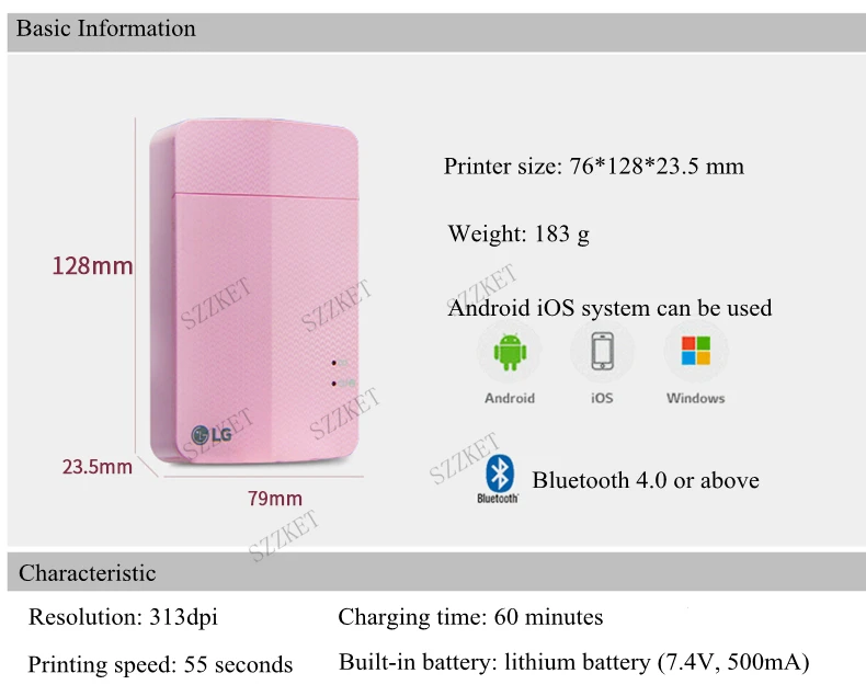 Портативный фотопринтер PD239 PD251 PD238 мини мобильный телефон с bluetooth беспроводная камера для портативной карманной печатной машины