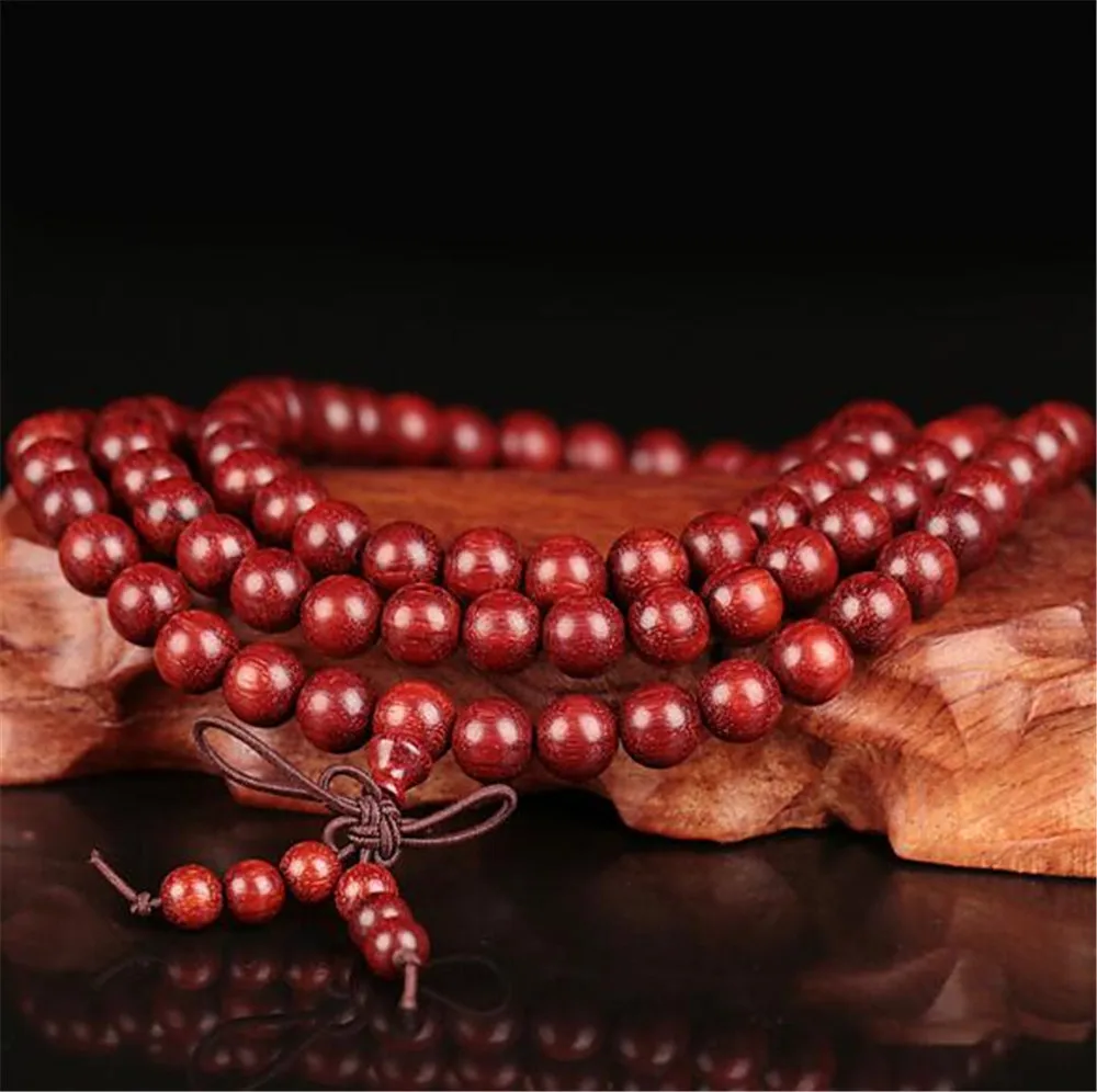 Браслет из розового дерева натурального Замбии 6/8 мм | Украшения и аксессуары