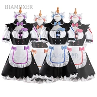 biamoxer womens nekopara chocola vanilla maid cosplay costume sexy cute dress full set