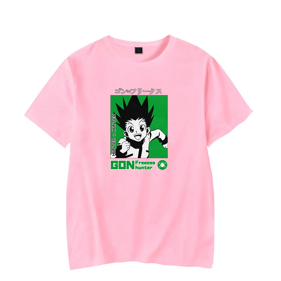 Аниме Hunter X иероглифы короткий рукав Футболка Harajuku летние топы для детей