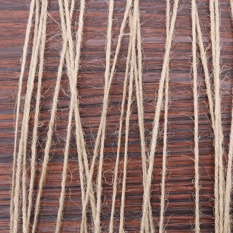 100 метров джутовый шпагат веревка 2 мм натуральный винтажный пеньковый шнур