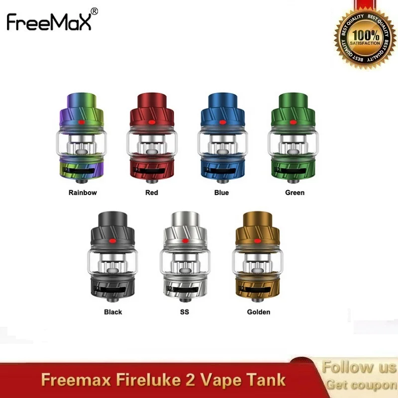 Оригинальный Freemax Fireluke 2 Subohm бак 5 мл Vape атомайзер с TX1 TX2 сетчатой катушкой Slide-to-open