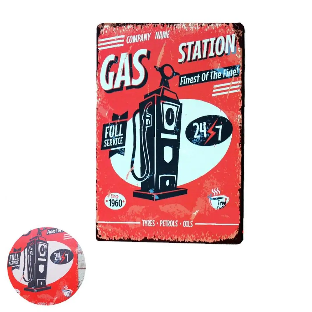 20*30 см АЗС винтажные номерные знаки цифровой металлический знак оловянный для