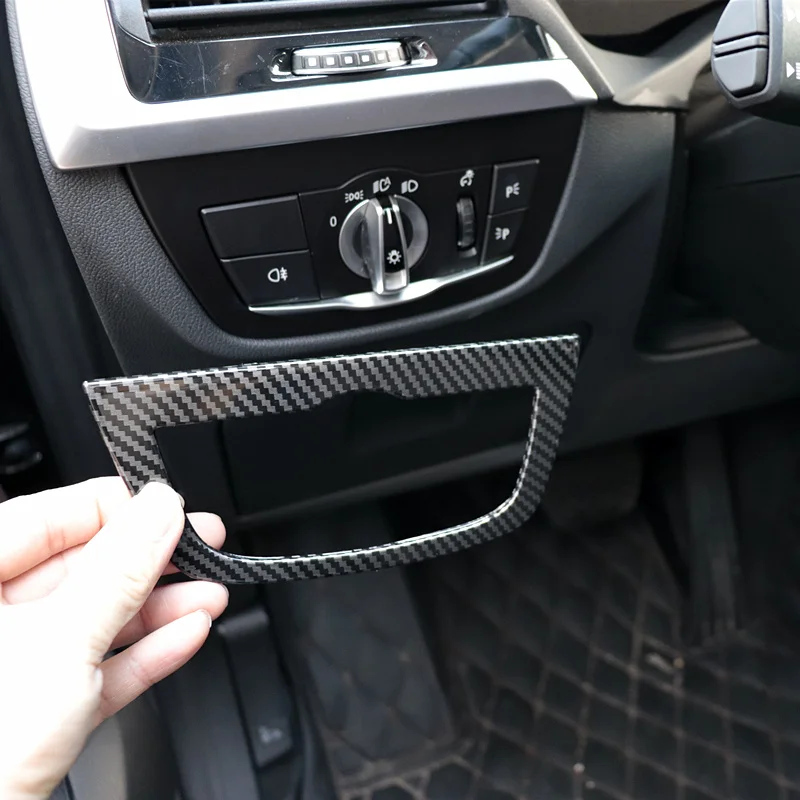 1 шт. ABS углеродное волокно панель управления фарами накладка автомобильные