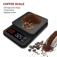 lcd digital electronic drip coffee scale with timer 3kg 5kg 0 1g black kitchen baking coffee beans weight balance usb drip