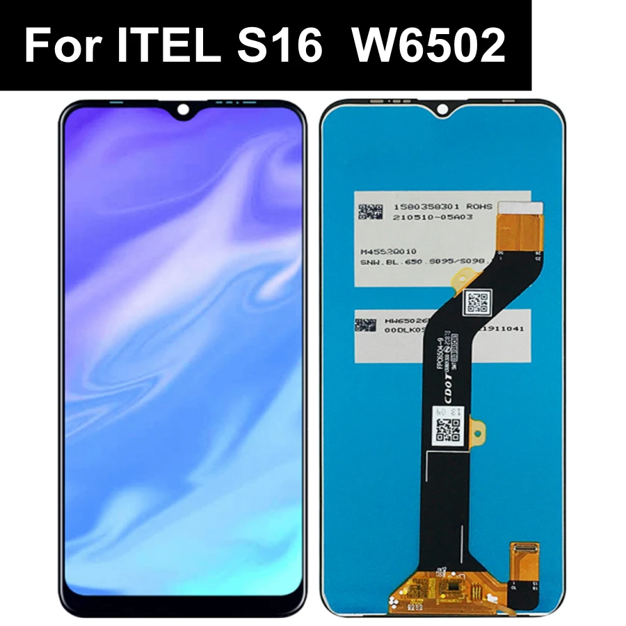 

6.6 inch S16 W6502 LCD For ITEL S16 LCD Display Touch Screen Digitizer Assembly Replacement parts For Itel W6502 display