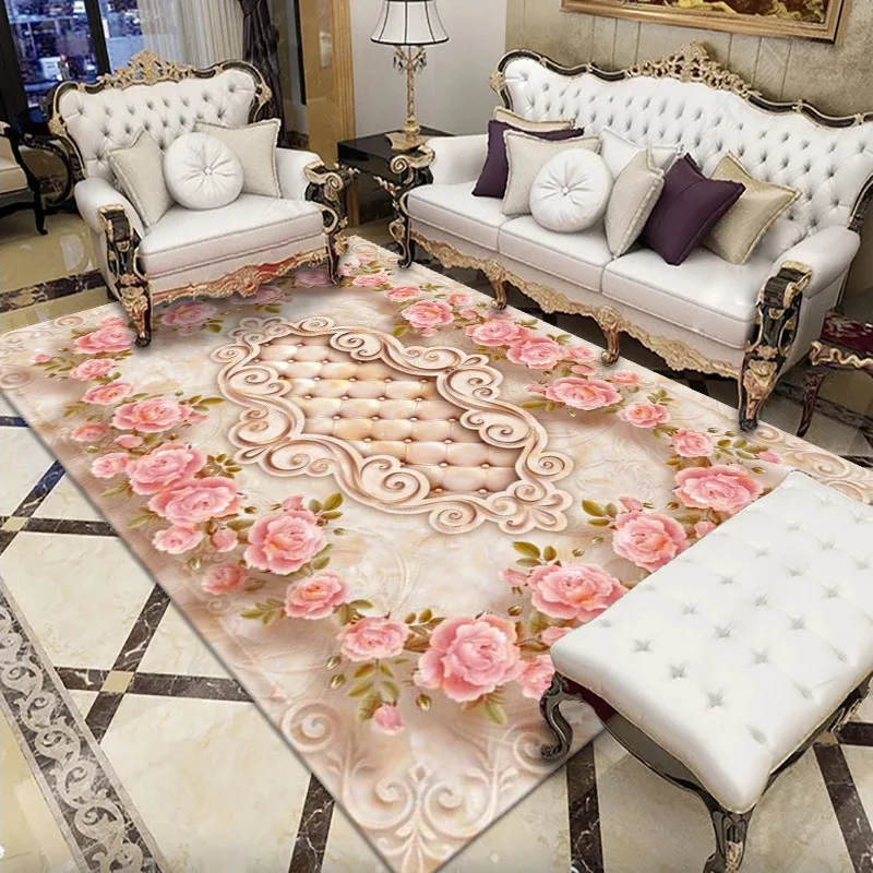 

New Arrival Turkey Persian Carpets For Home Living Room Printed Big Rugs Bedroom Parlor Decoration Area Anti-Slip Large Carpet